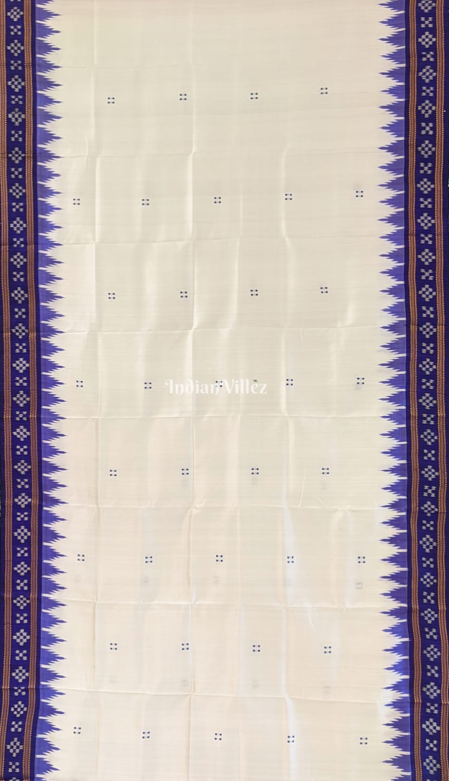 Milk White Butta Design Khandua Silk Saree