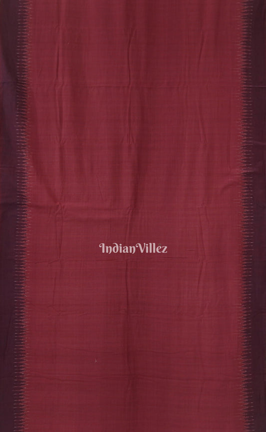 Red Odisha Ikat Sambalpuri Pure Cotton Saree 