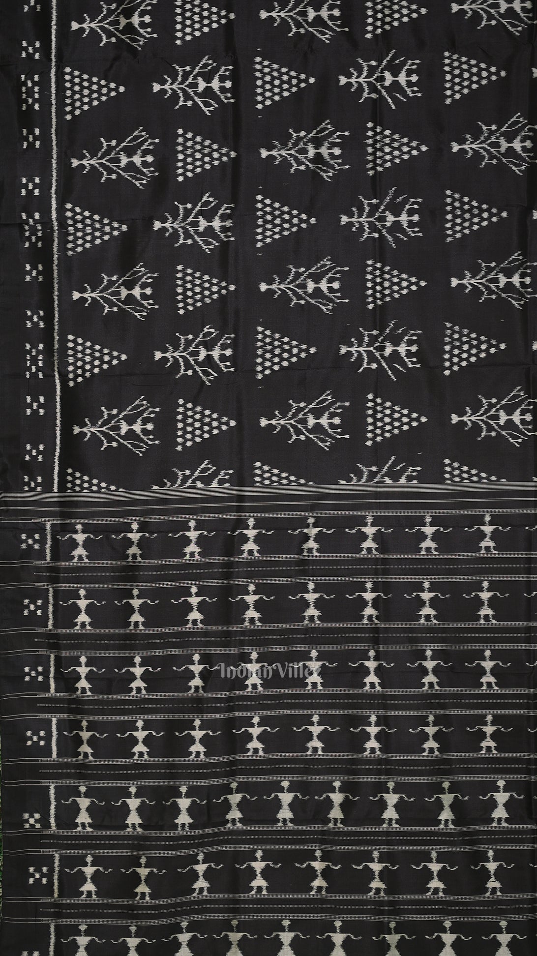 Black Tribal Designer Contemporary Silk Saree 