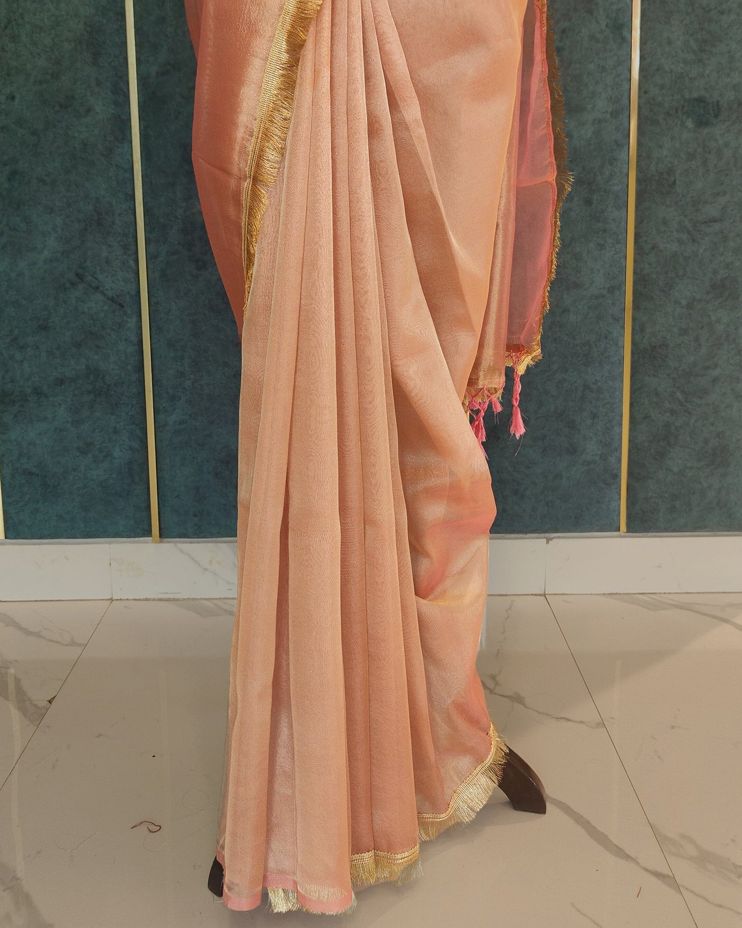 Pink Banarasi Tissue Saree