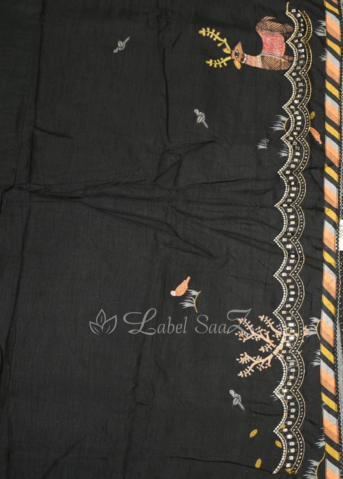 Black Digital Theme Unstitched Salwar Suit