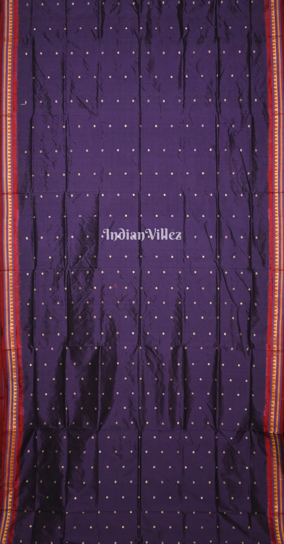 Purple Red Dongaria Border & Anchal Contemporary Silk Saree 