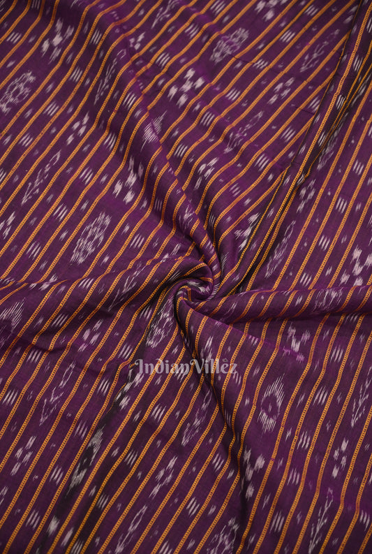 Purple Sambalpuri Odisha Ikat Cotton Fabric 