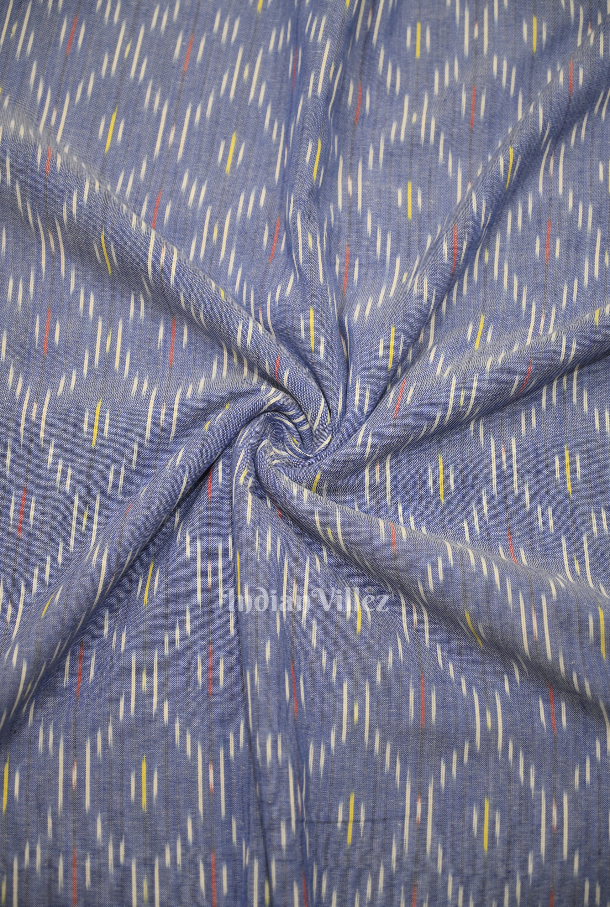 Surf Blue  Pochampally Ikat Cotton Fabric