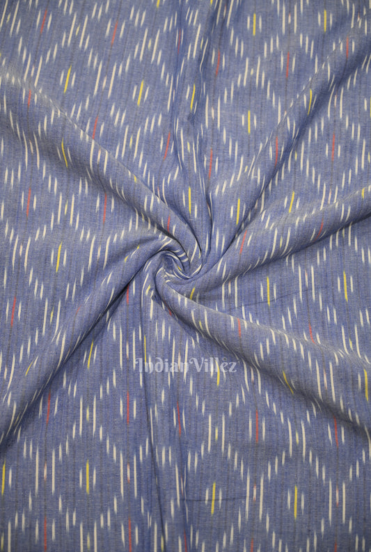 Surf Blue  Pochampally Ikat Cotton Fabric