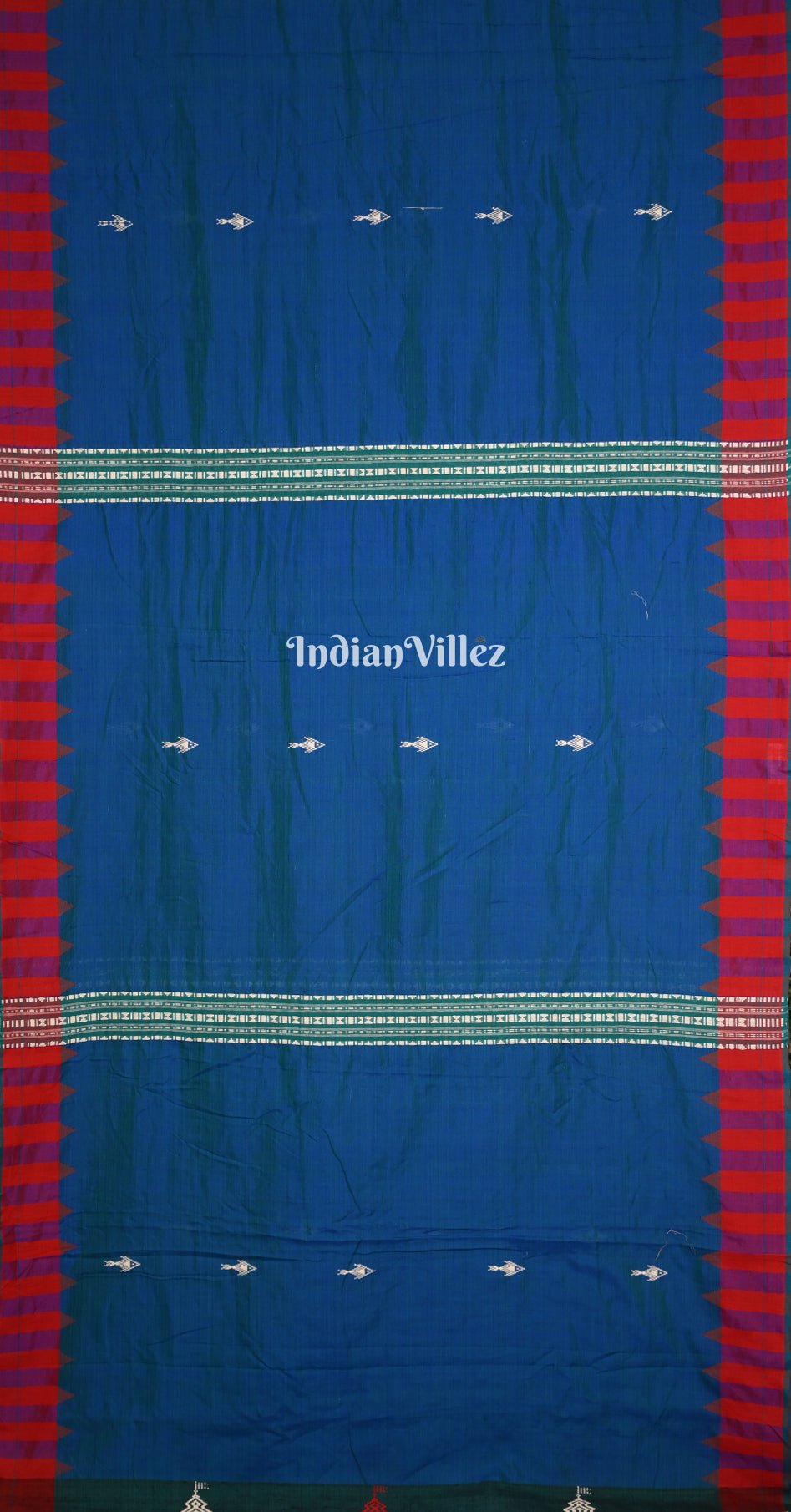 Blue Green Odisha Handloom Natural Dye Kotpad Tussar Saree