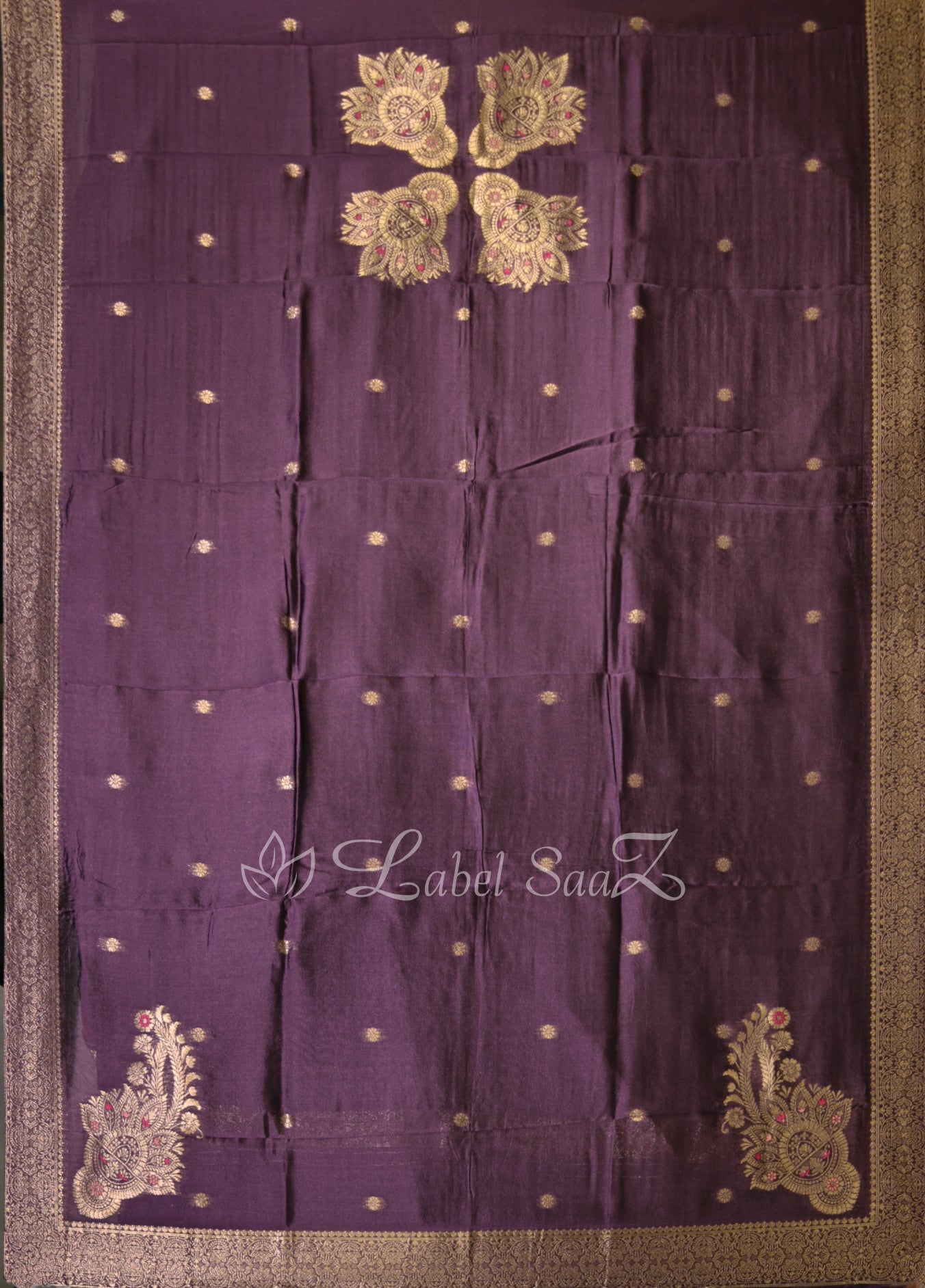 Wine Unstitched Salwar Suit 