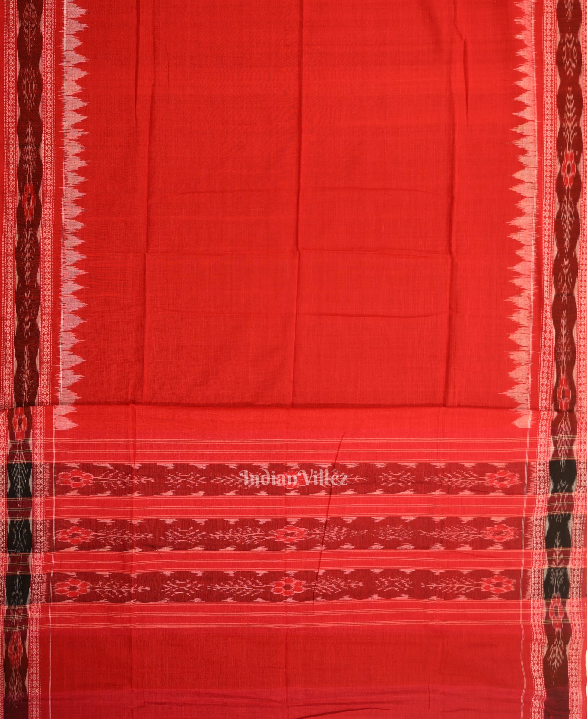 Violet Red Odisha Ikat Sambalpuri Dress Set & Dupatta 