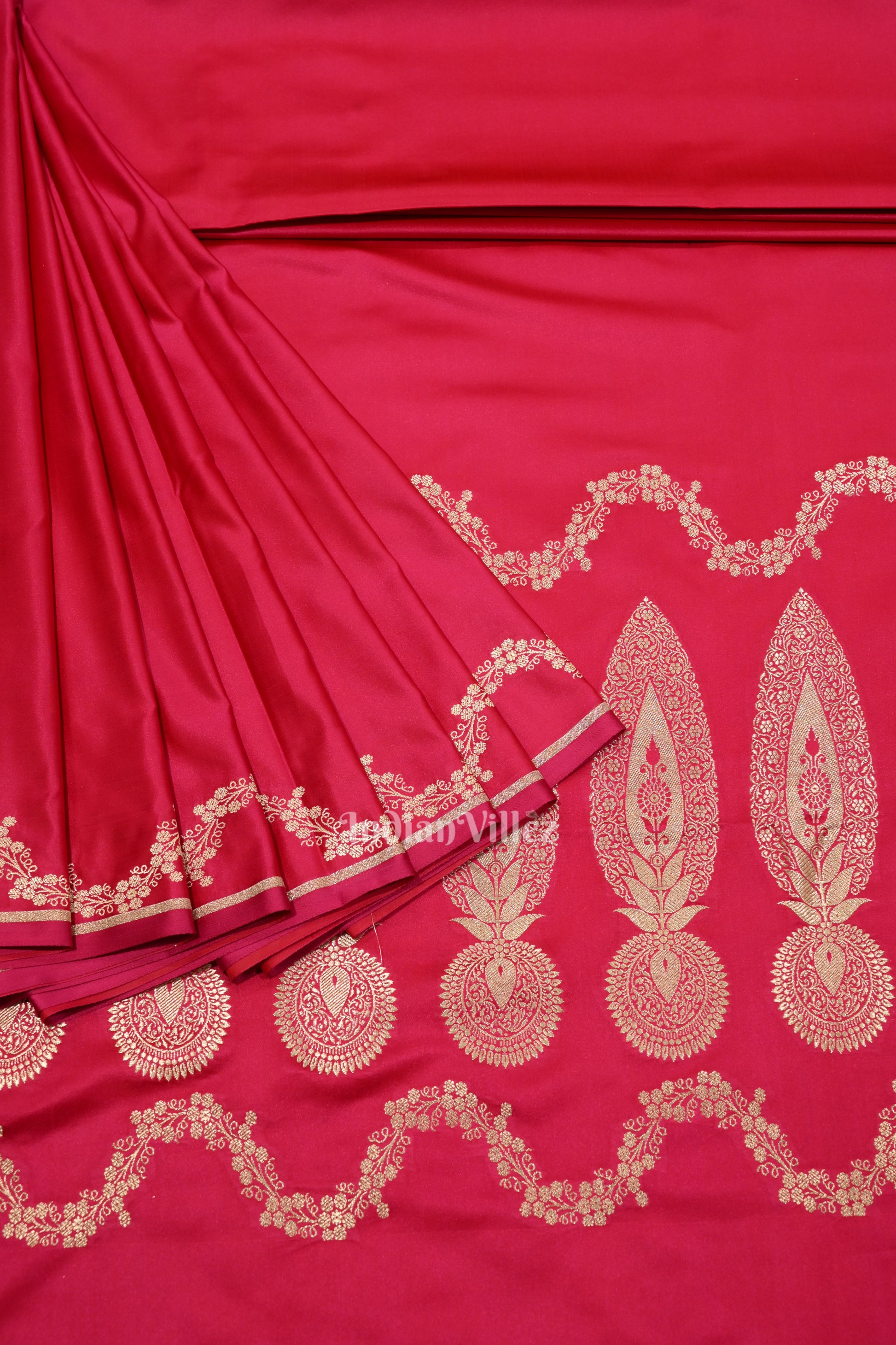  Rani Pink Soft Pure Mashru Satin Silk Banarasi Saree