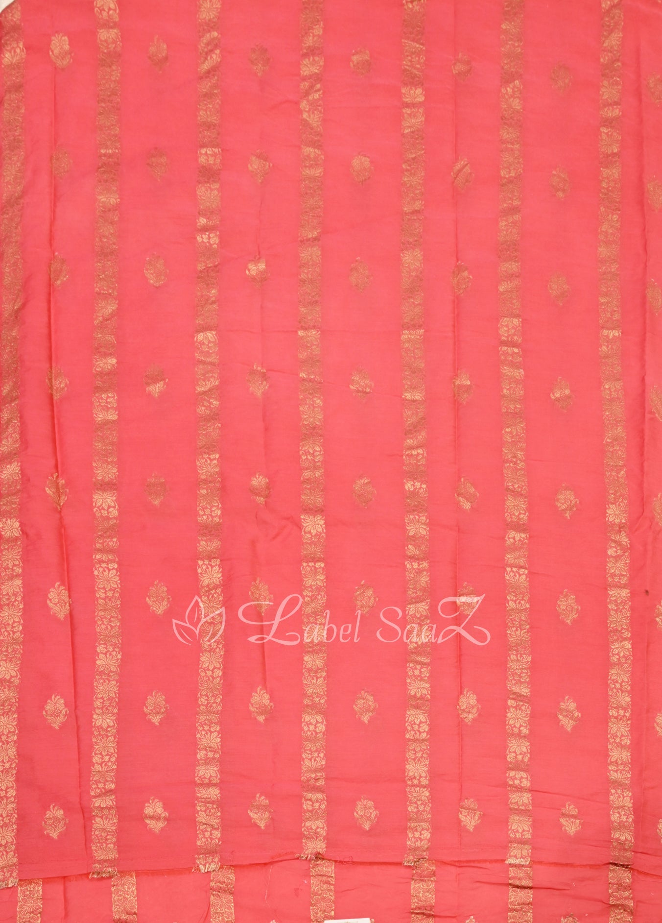Peach Pink Banarasi Chanderi Silk Unstitched Salwar Suit
