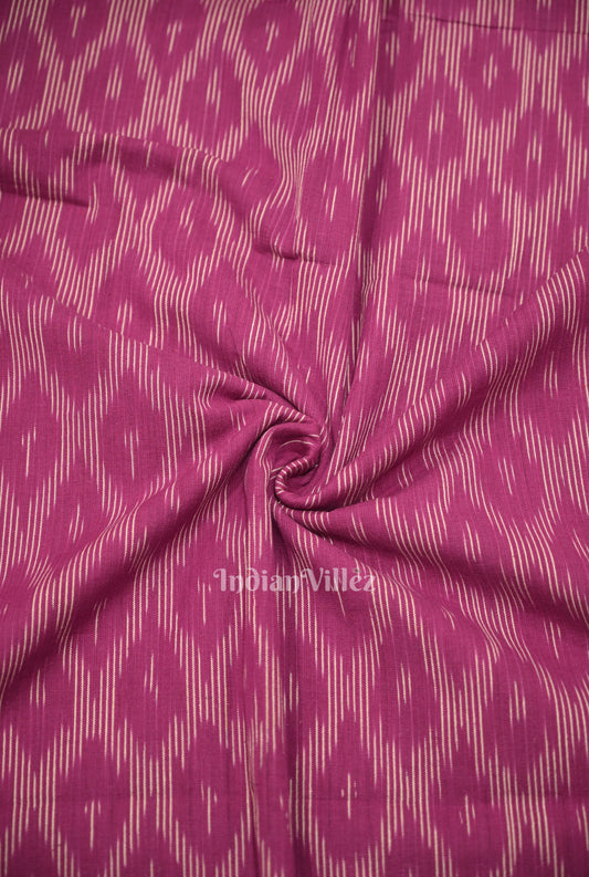 Magenta Pink Pochampally Ikat Cotton Fabric