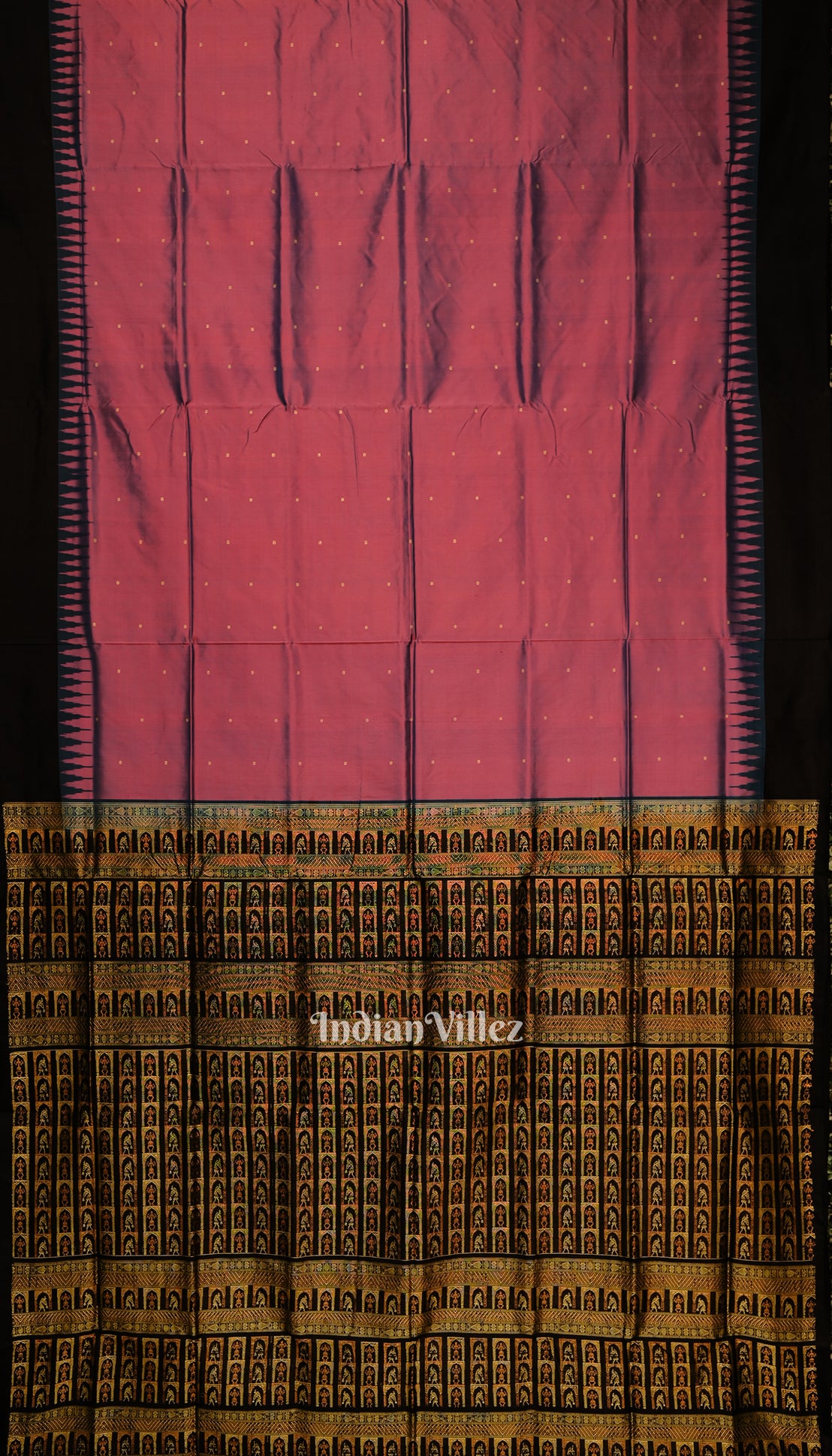 Magenta Dual Tone Bomkai Odisha Ikat Silk Saree