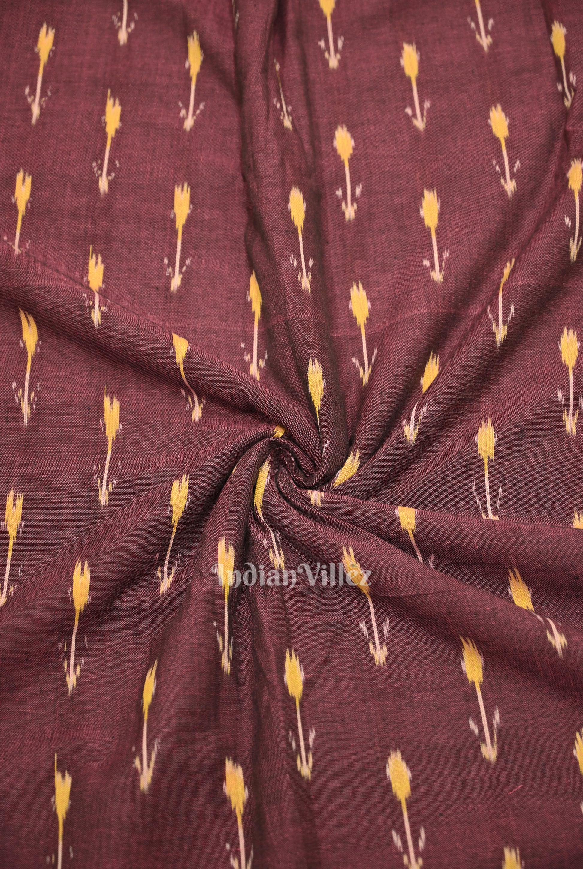 Purple Pochampally Ikat Cotton Fabric