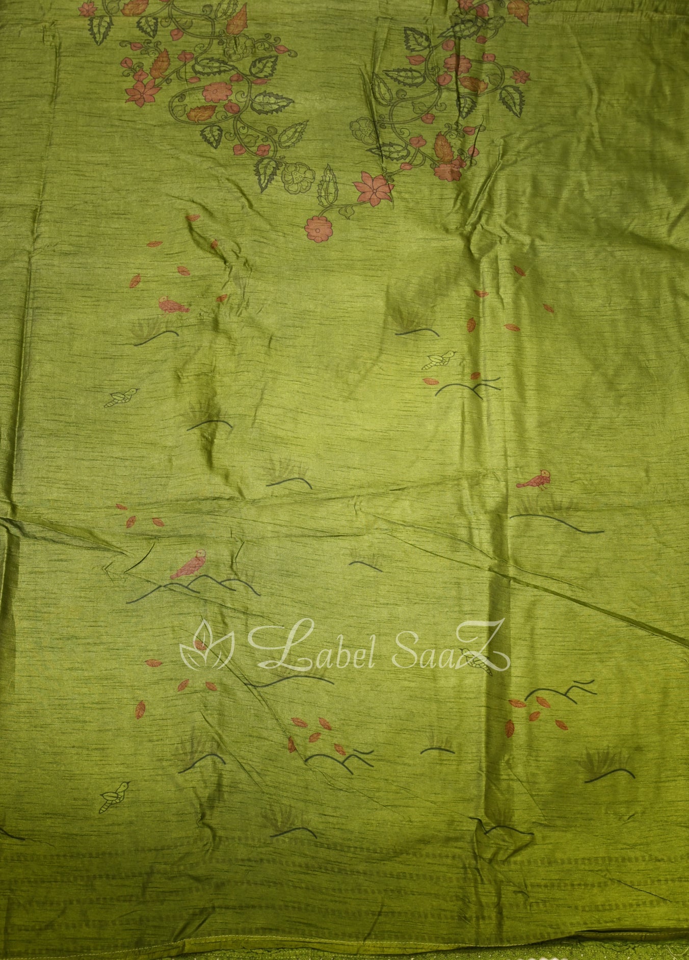 Mehendi Green Digital Print Unstitched Salwar Suit