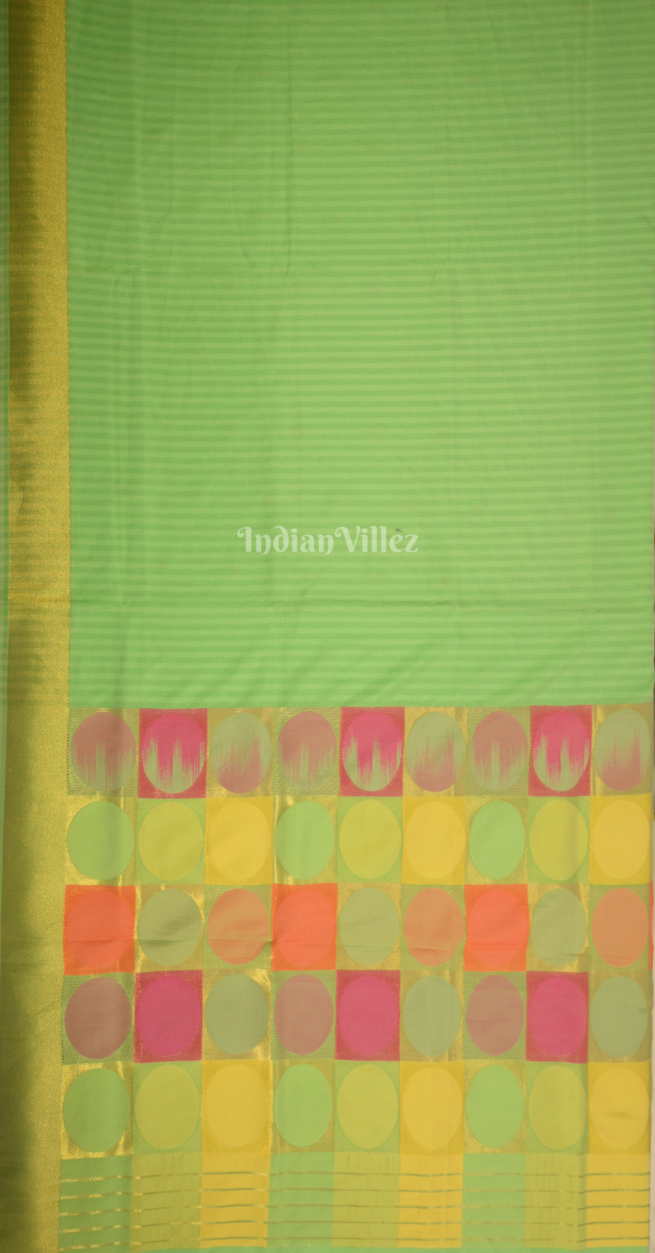 Green Multicoloured Soft Silk Weaving Saree