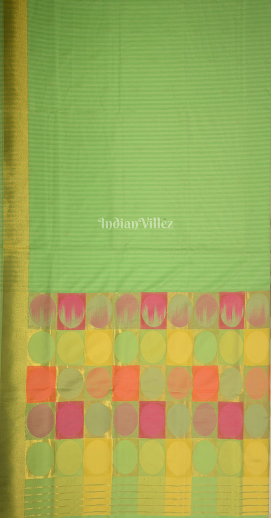Green Multicoloured Soft Silk Weaving Saree