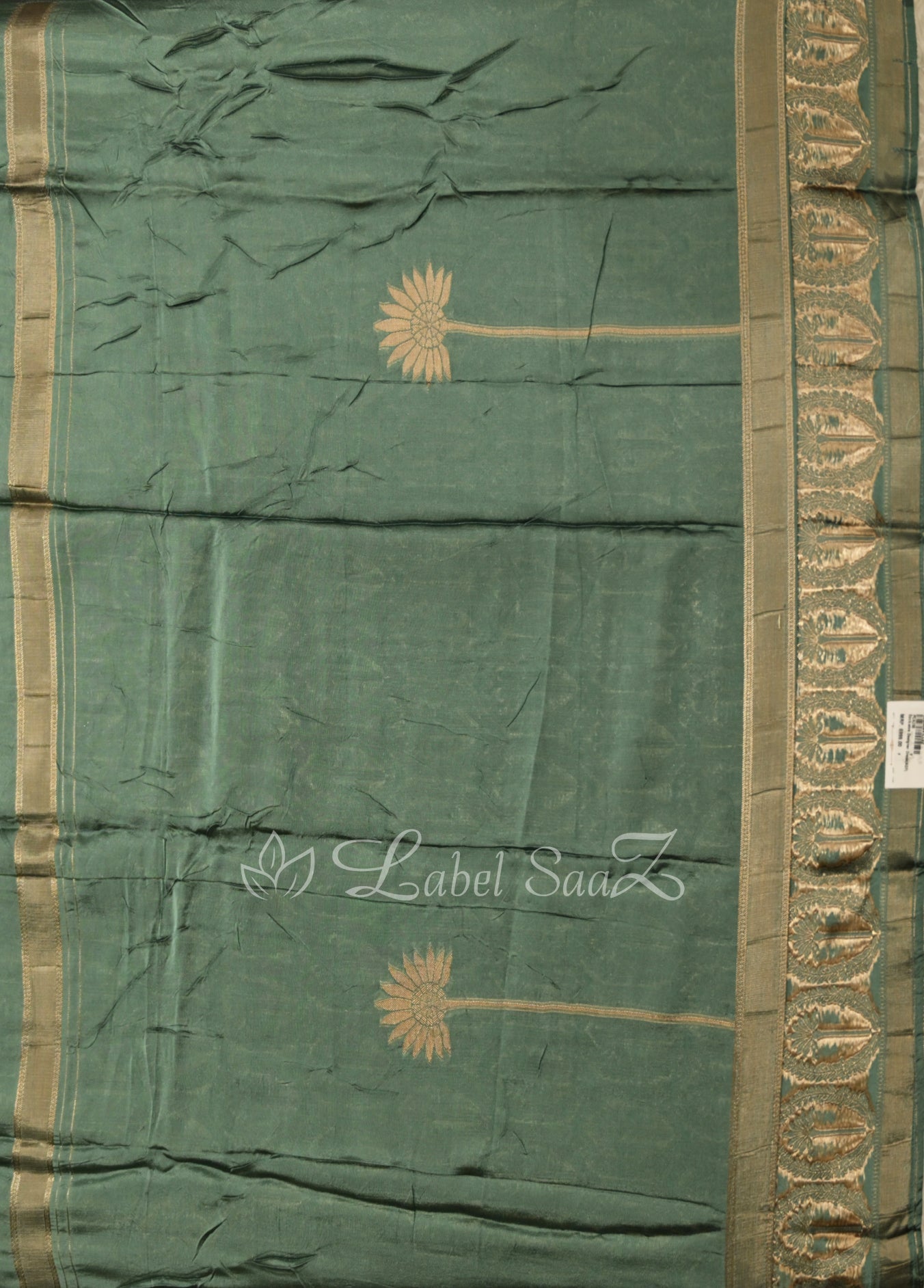 Powder Blue Floral Jaal Mashru Satin Unstitched Salwar Suit 