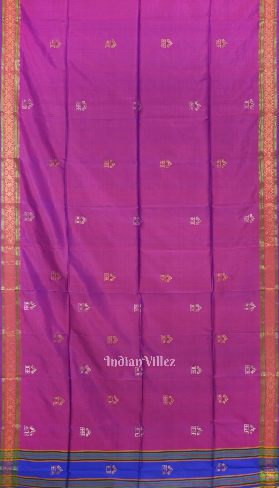 Soft Maroon With Blue Pure South Soft Silk Saree