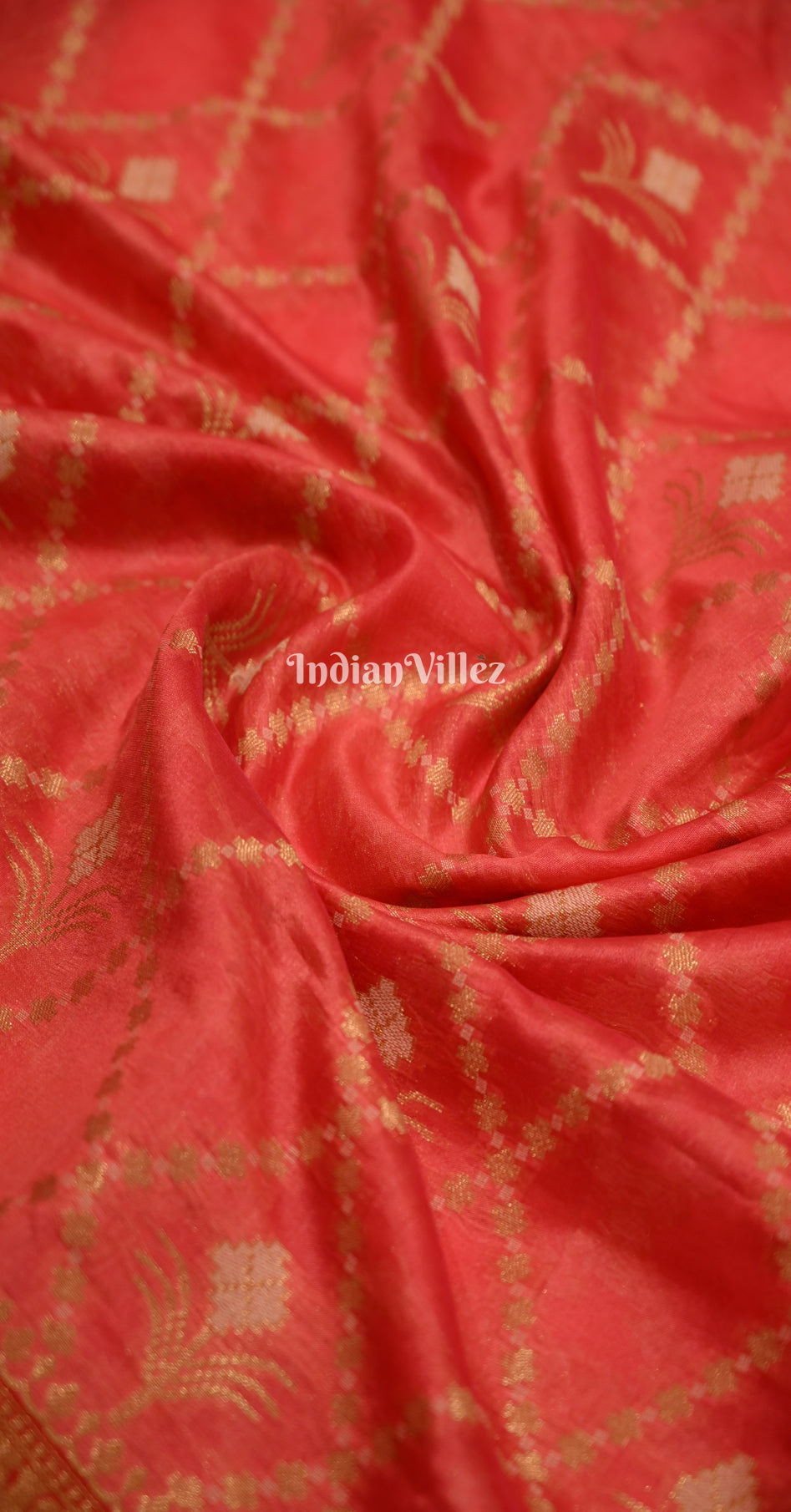 Red Patola-Inspired Pochampally South Silk Saree 