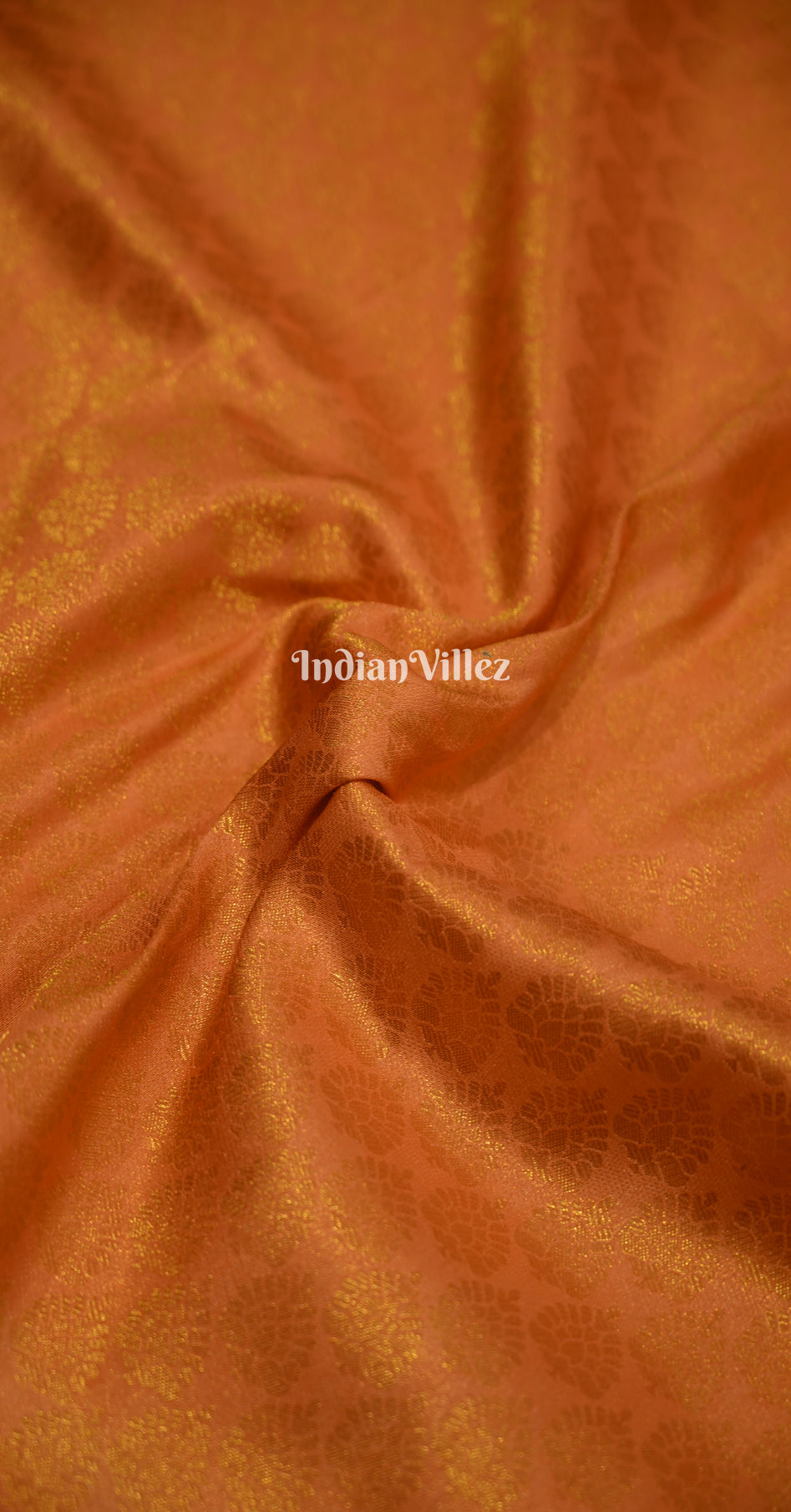 Rust Orange Pure Kanjivaram Silk Saree