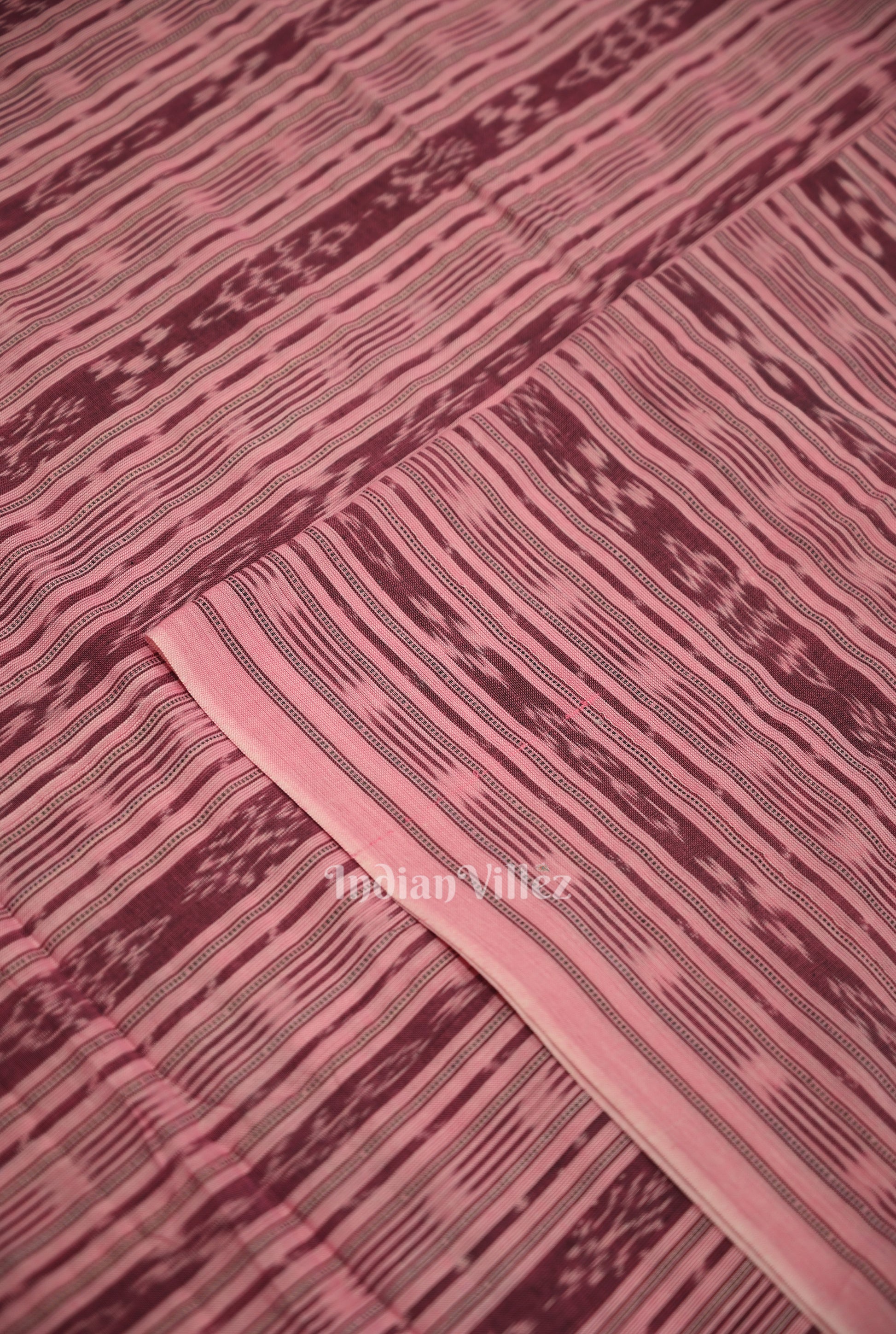 Pink Sambalpuri Odisha Ikat Cotton Fabric
