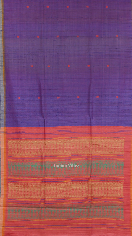 Purple Red Dual Tone Gopalpur Tussar Silk Saree 