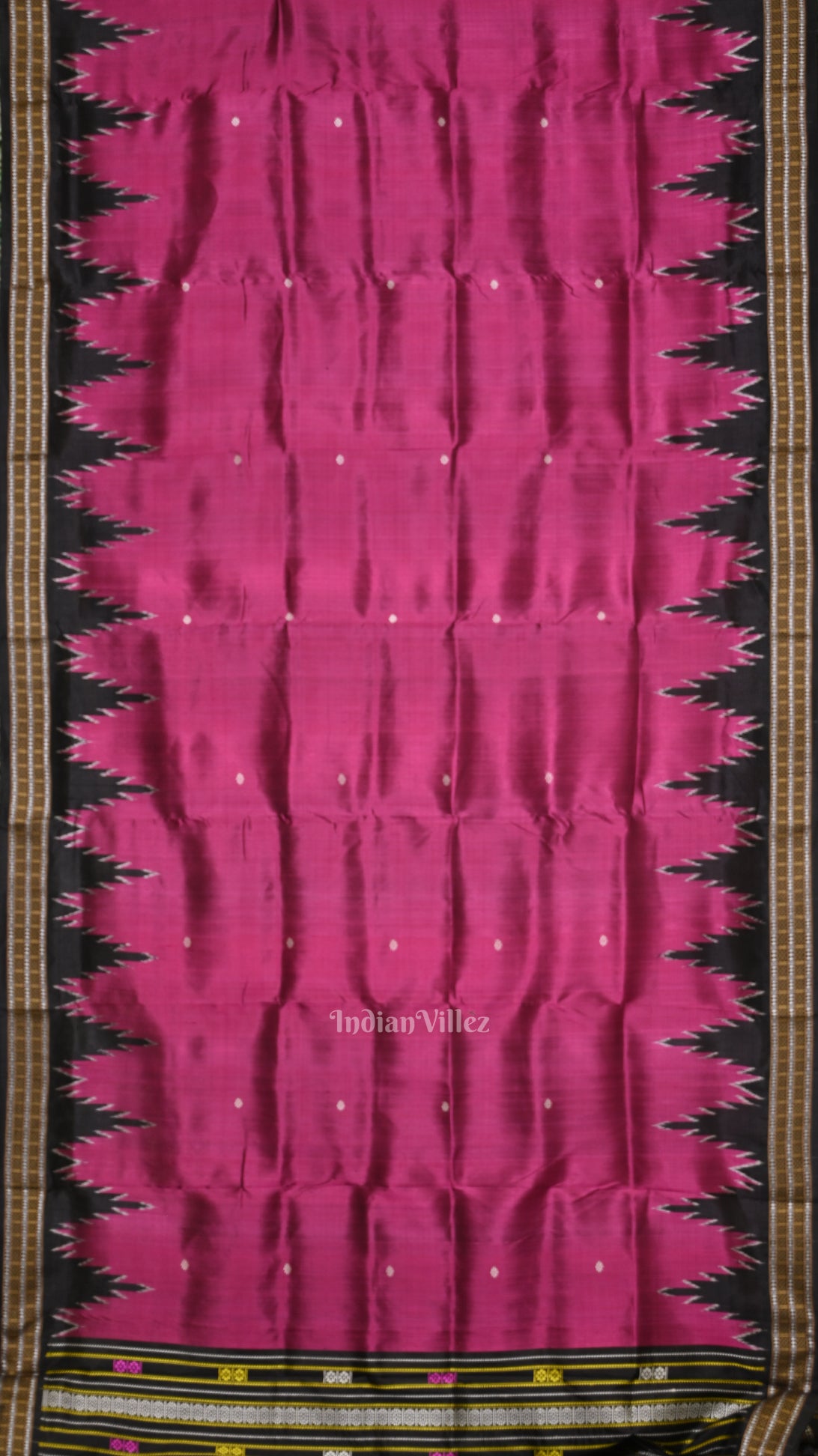 Purple Black Buti Siminoi Odisha Ikat Khandua Silk Saree