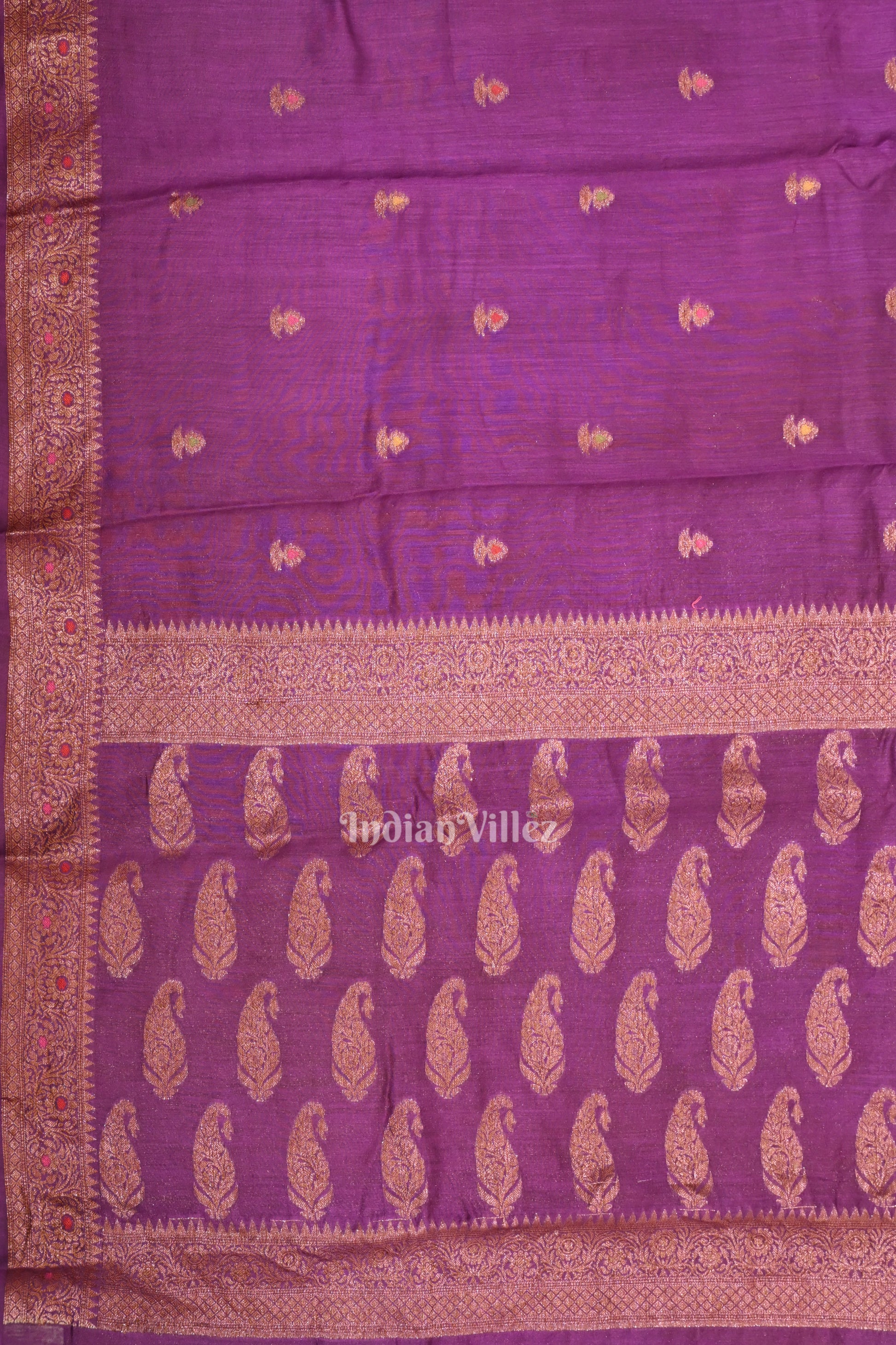  Purple Tussar Banarasi Saree 