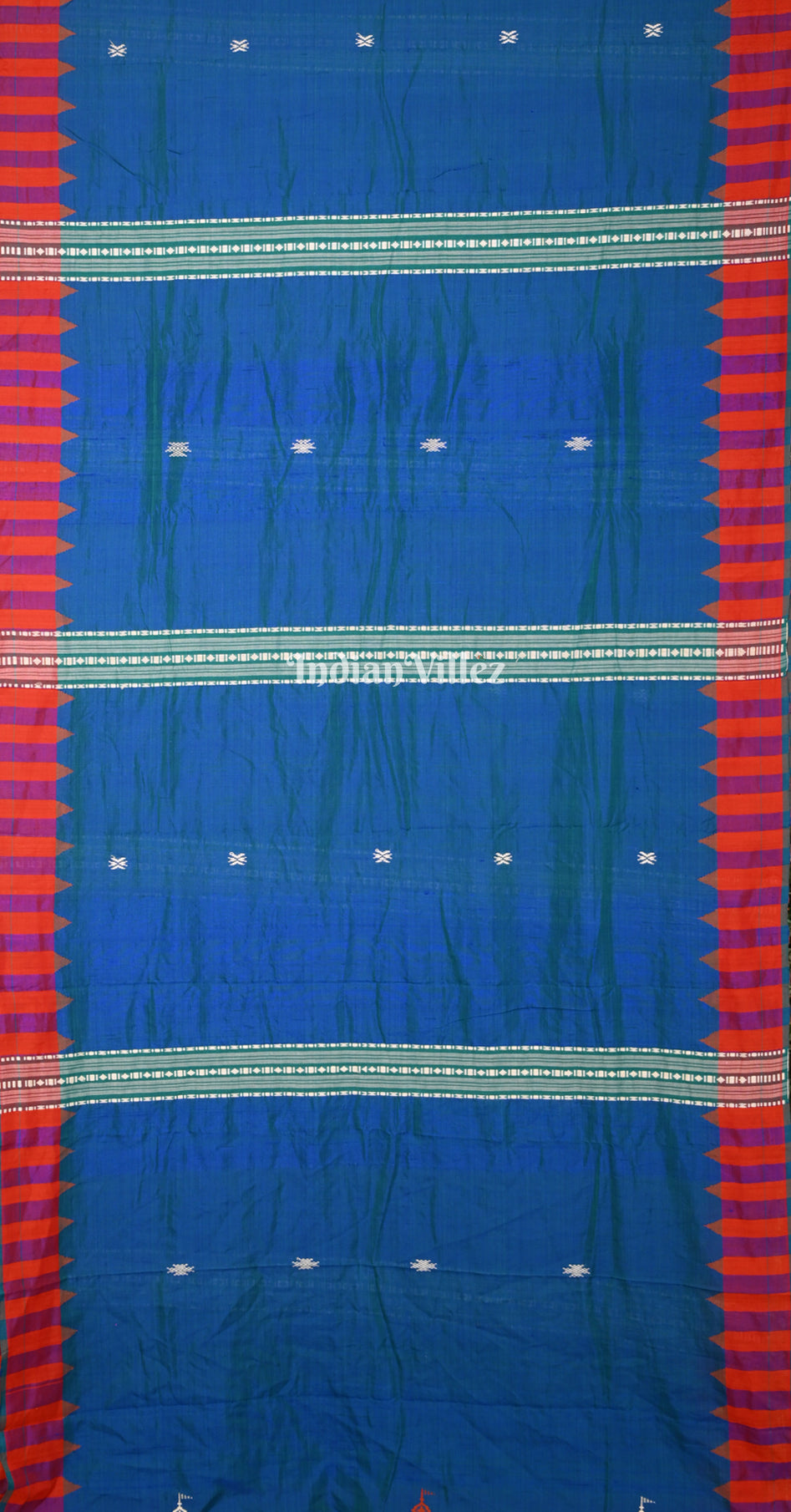 Surf Blue Odisha Handloom Natural Dye Kotpad Tussar Saree