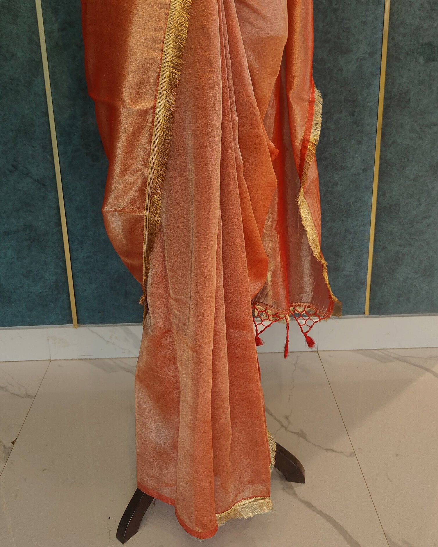 Copper Tissue Banarasi Saree