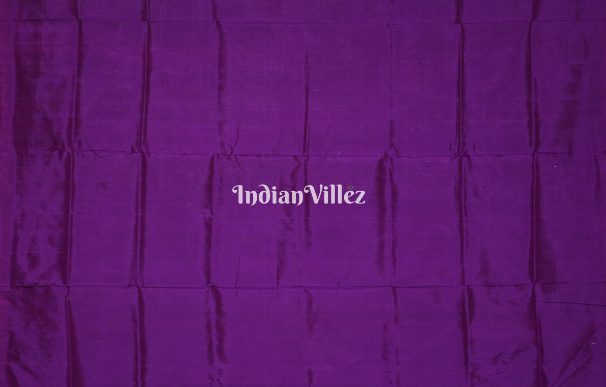 Purple Floral Motif Odisha Ikat Contemporary Designer Silk Saree 