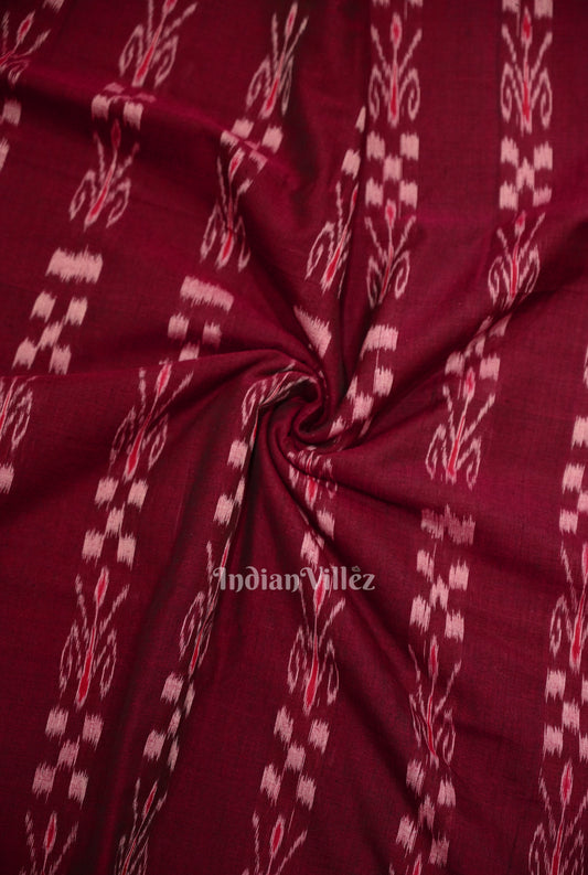 Purple Mayur Chandrika Sambalpuri Ikat Cotton Fabric