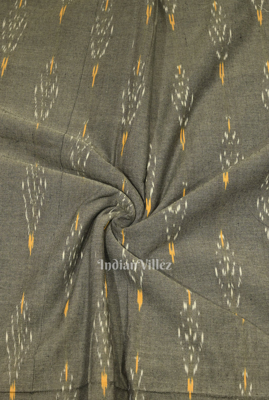Cement Pochampally Ikat Cotton Fabric