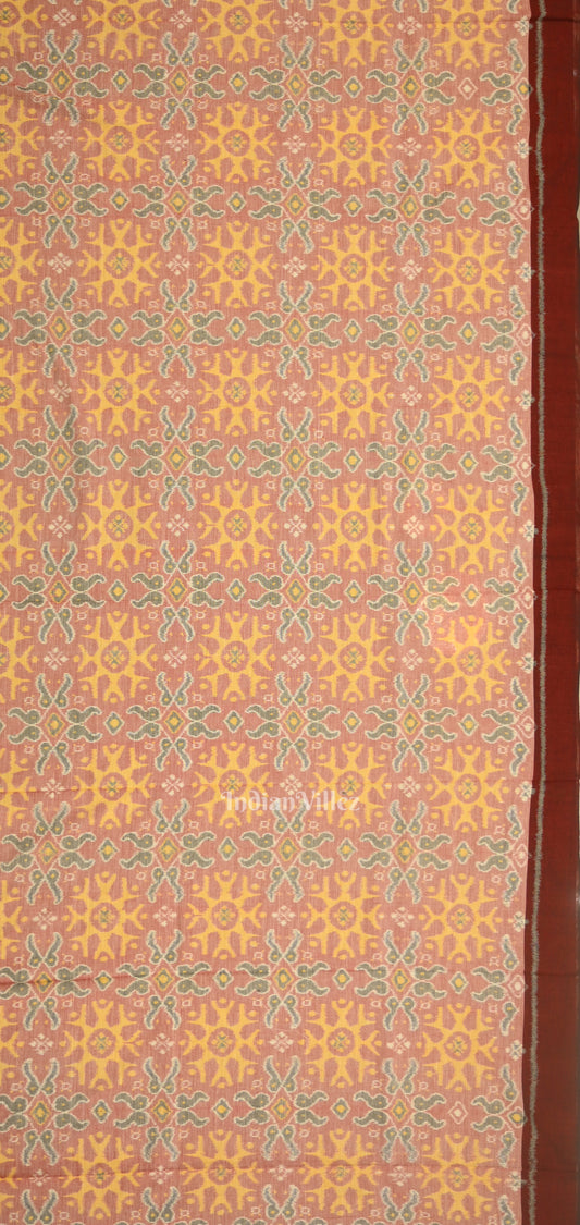 Onion Pink Odisha Ikat Sambalpuri Dress Set & Dupatta