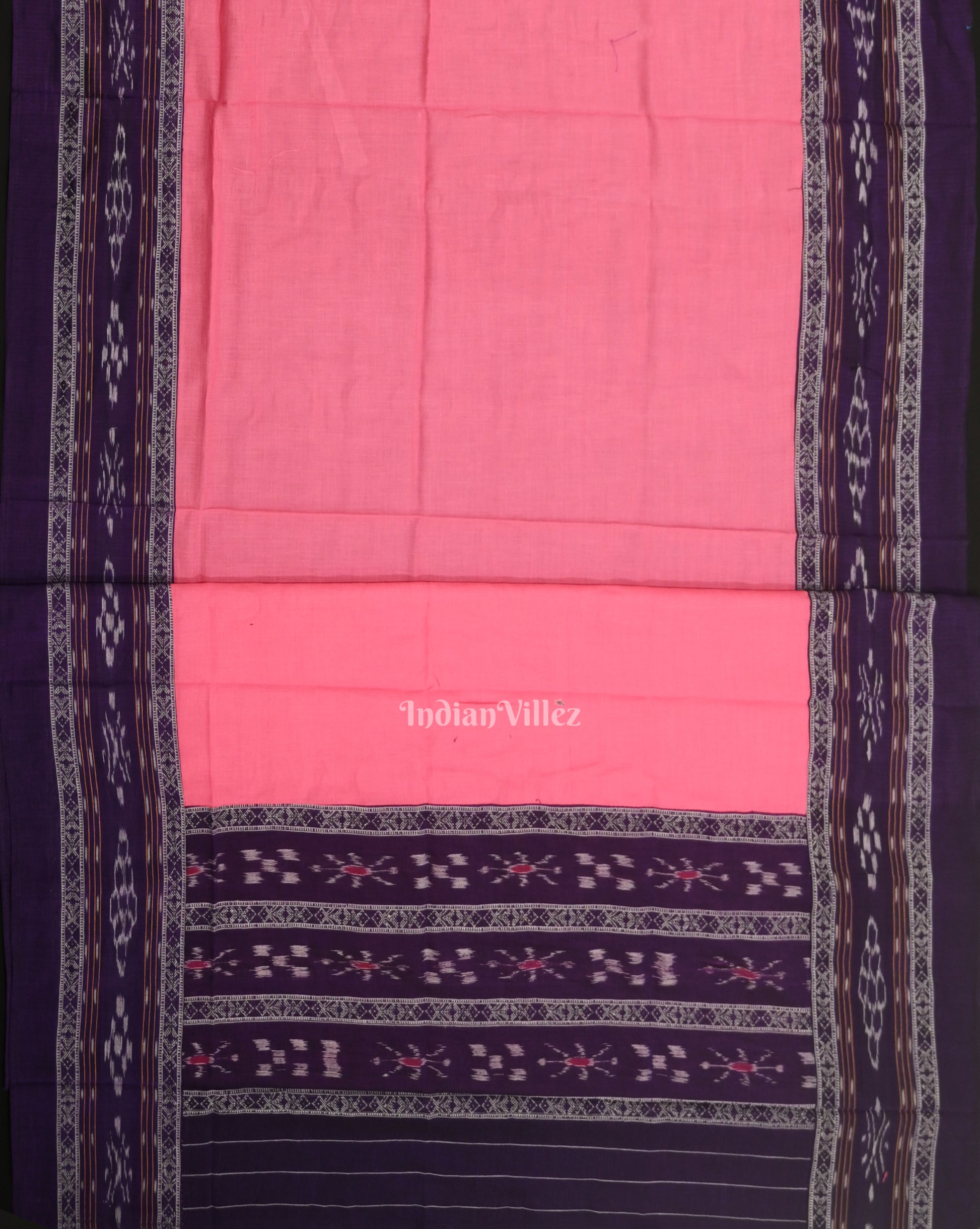 Purple Pink Flower Buti Odisha Ikat  Sambalpuri Dress Set & Dupatta