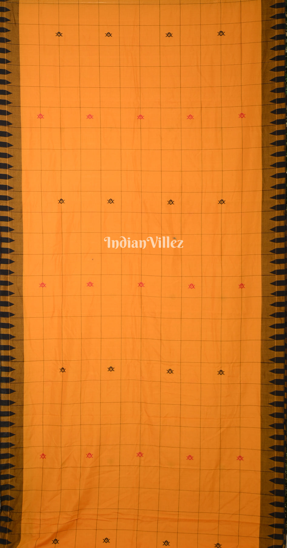Mustard Yellow Odisha Handloom Natural Dye Kotpad Cotton Saree 