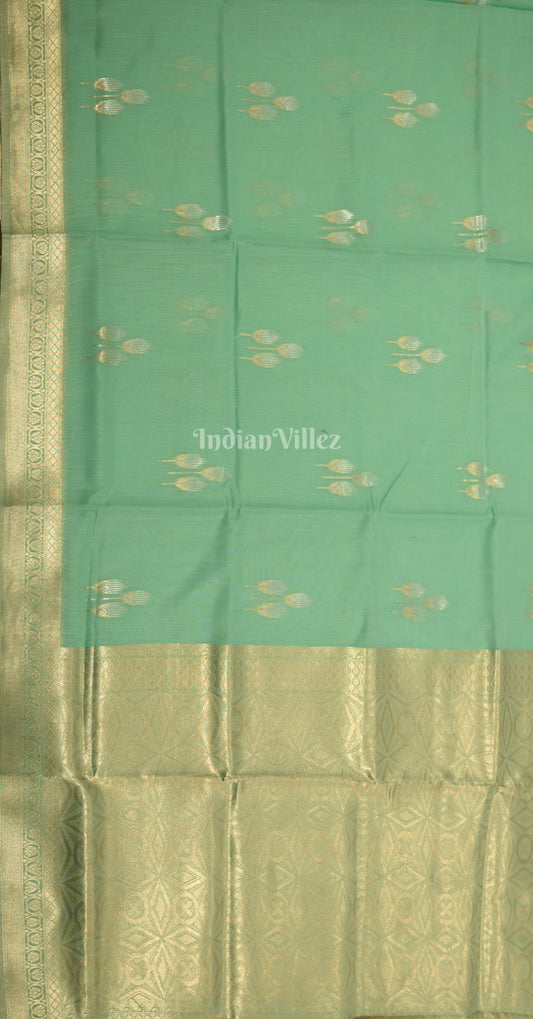 Pista Green Handwoven Linen Saree