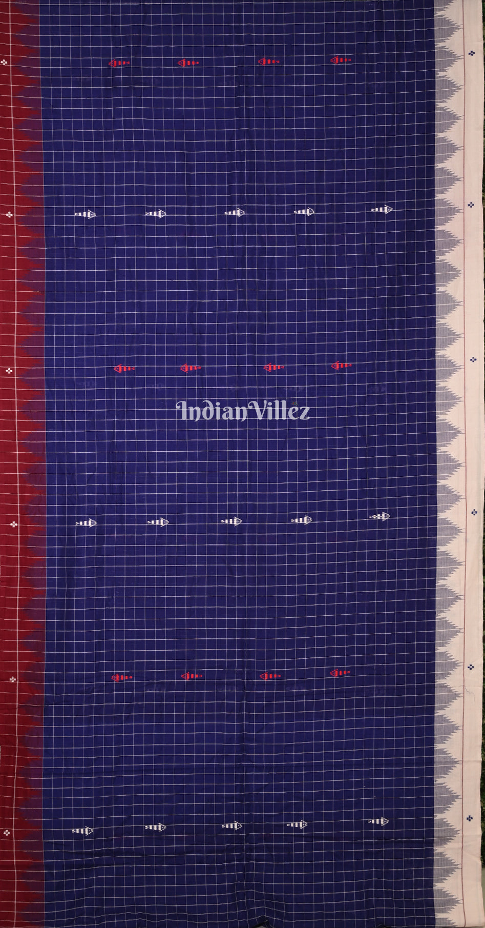 Blue Odisha Handloom Natural Dye Kotpad Tussar Saree