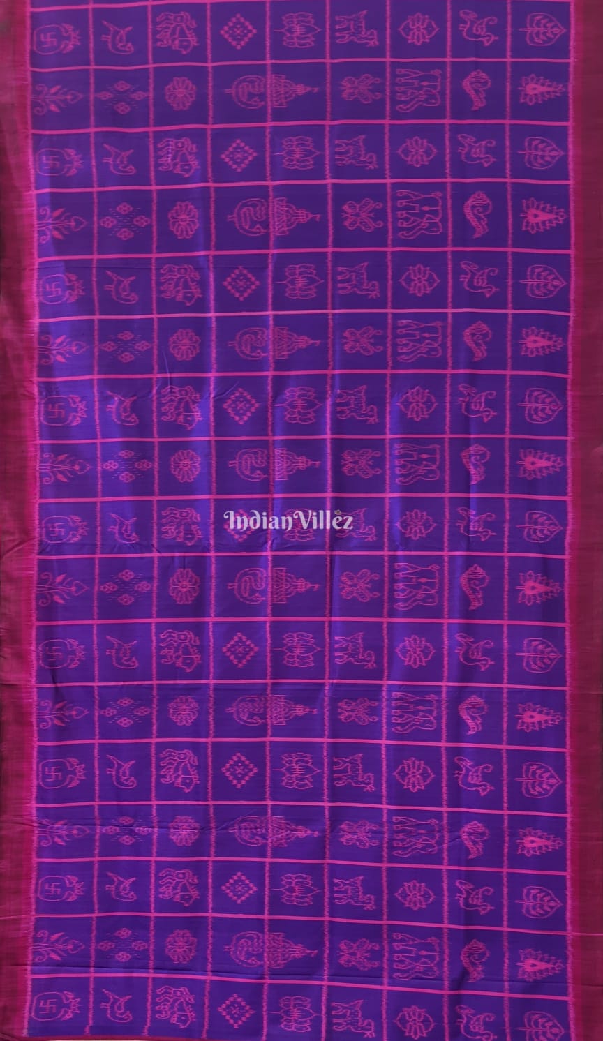 Purple Nabakothi Contemporary Silk Saree