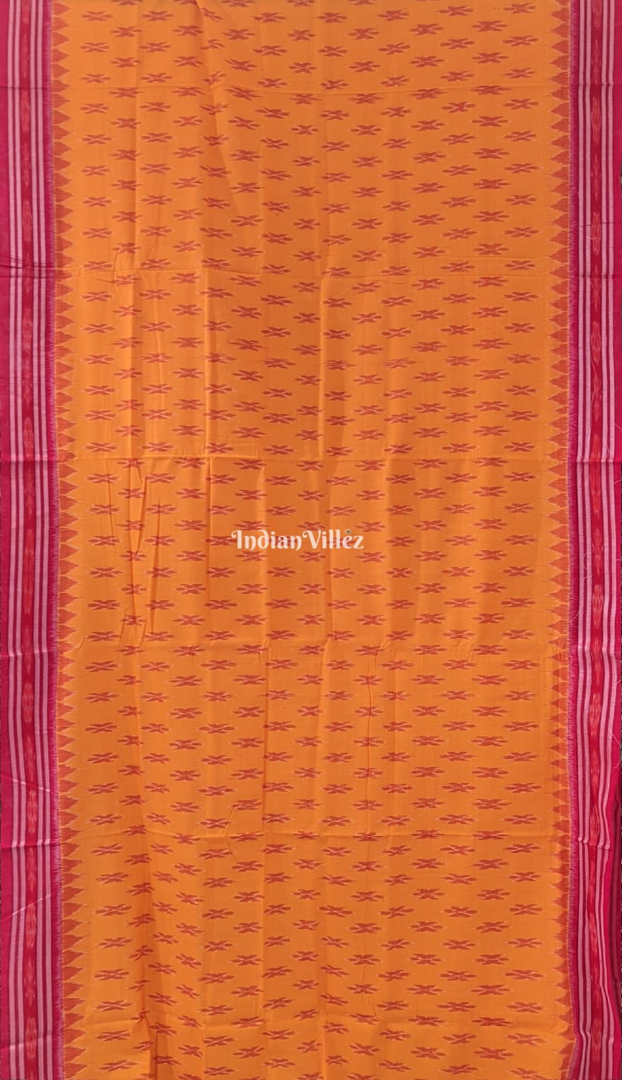 Yellow Odisha Handloom Mayur Chandrika Maniabandha Cotton Saree