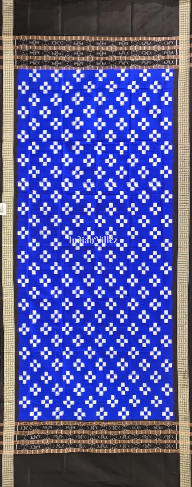 Navy Blue Pasapali Theme Sambalpuri Silk Dupatta