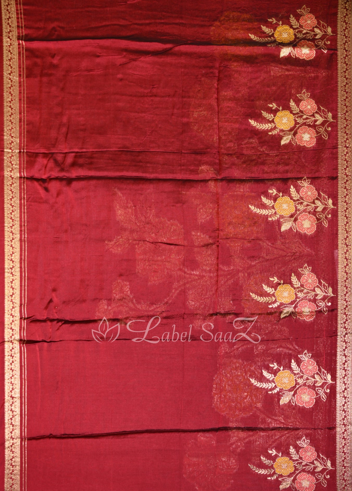 Maroon Unstitched Salwar Suit 
