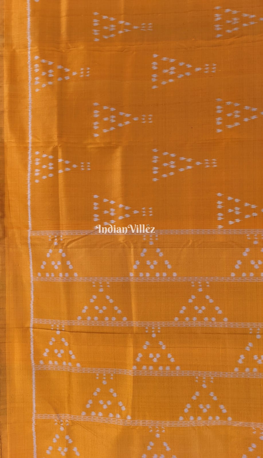 Mustard Yellow Jhoti Odisha Ikat Contemporary Silk Saree