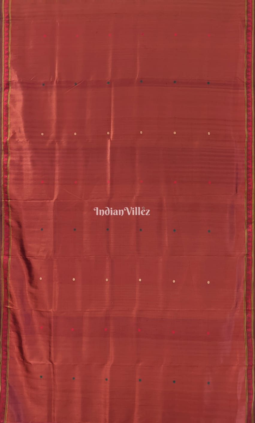 Bronze Odisha Ikat Contemporary Silk Saree with Dongria Border