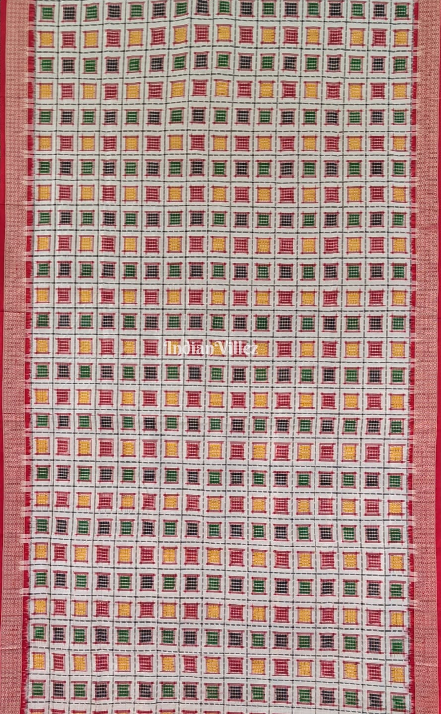 Multicolored Ashwin Design Sambalpuri Ikat Silk Saree