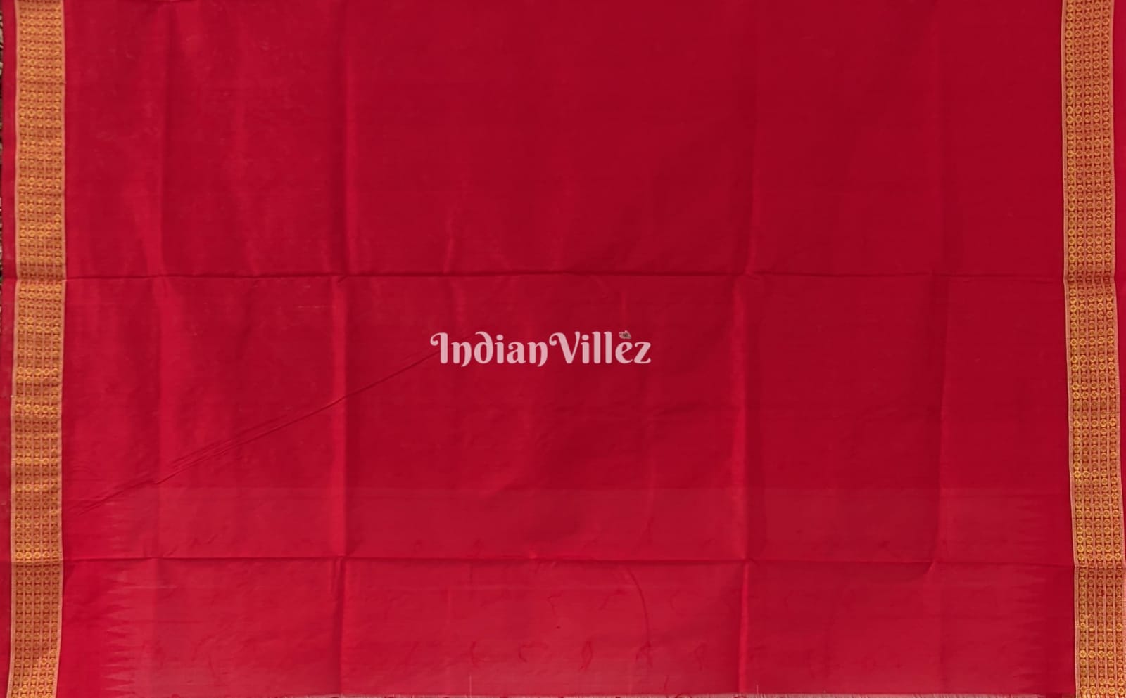 White Red Bomkai Sambalpuri Ikat Silk Saree