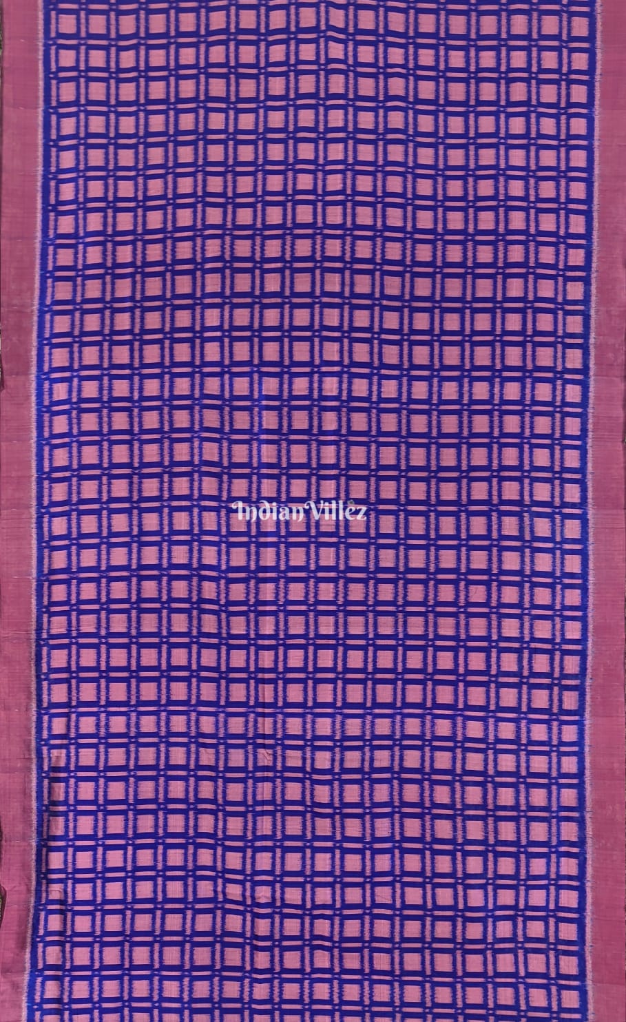 Royal Blue & Rose Pink Odisha Ikat Contemporary Silk Saree