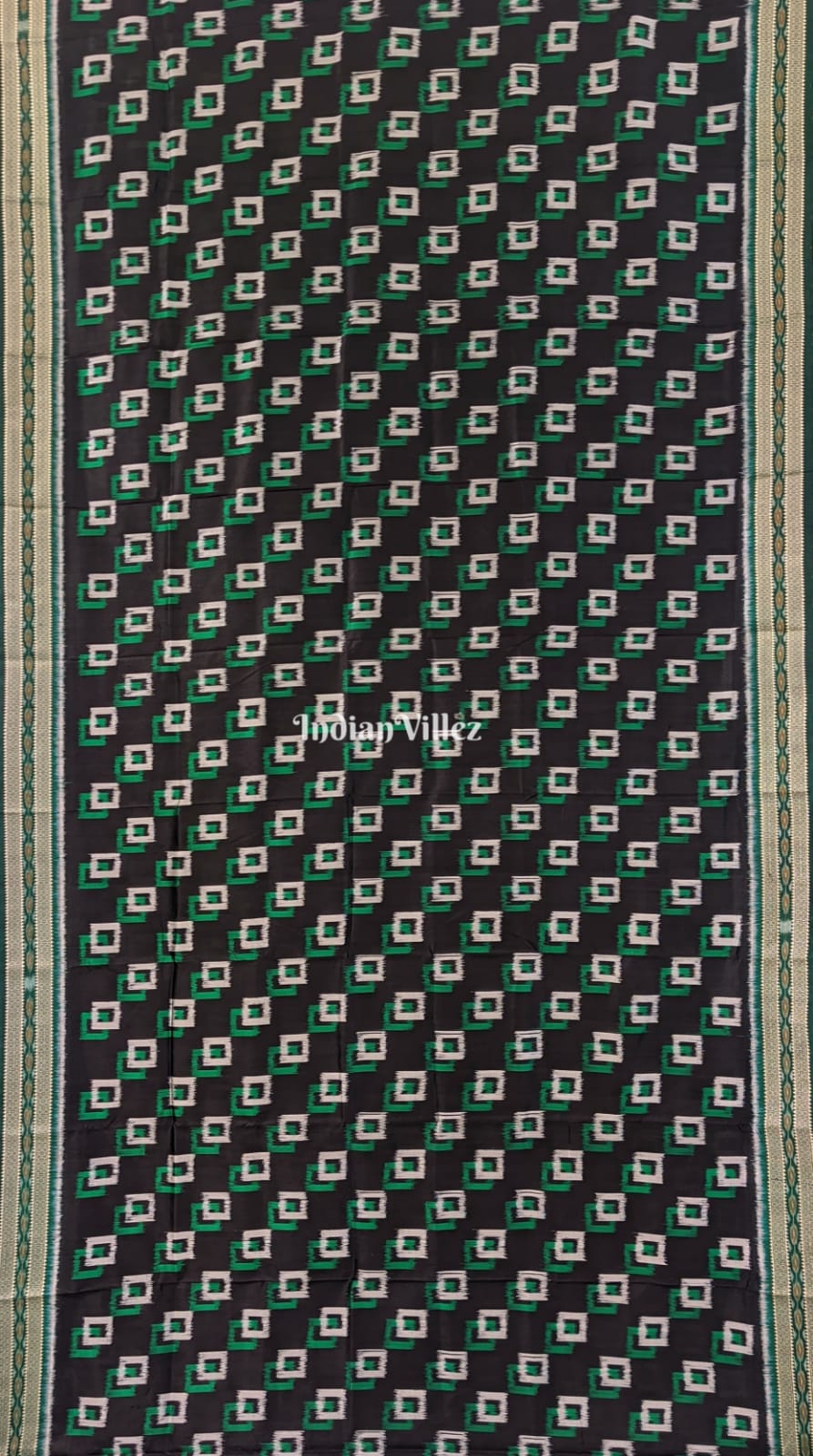 Black Odisha Handloom Khandua Silk Saree
