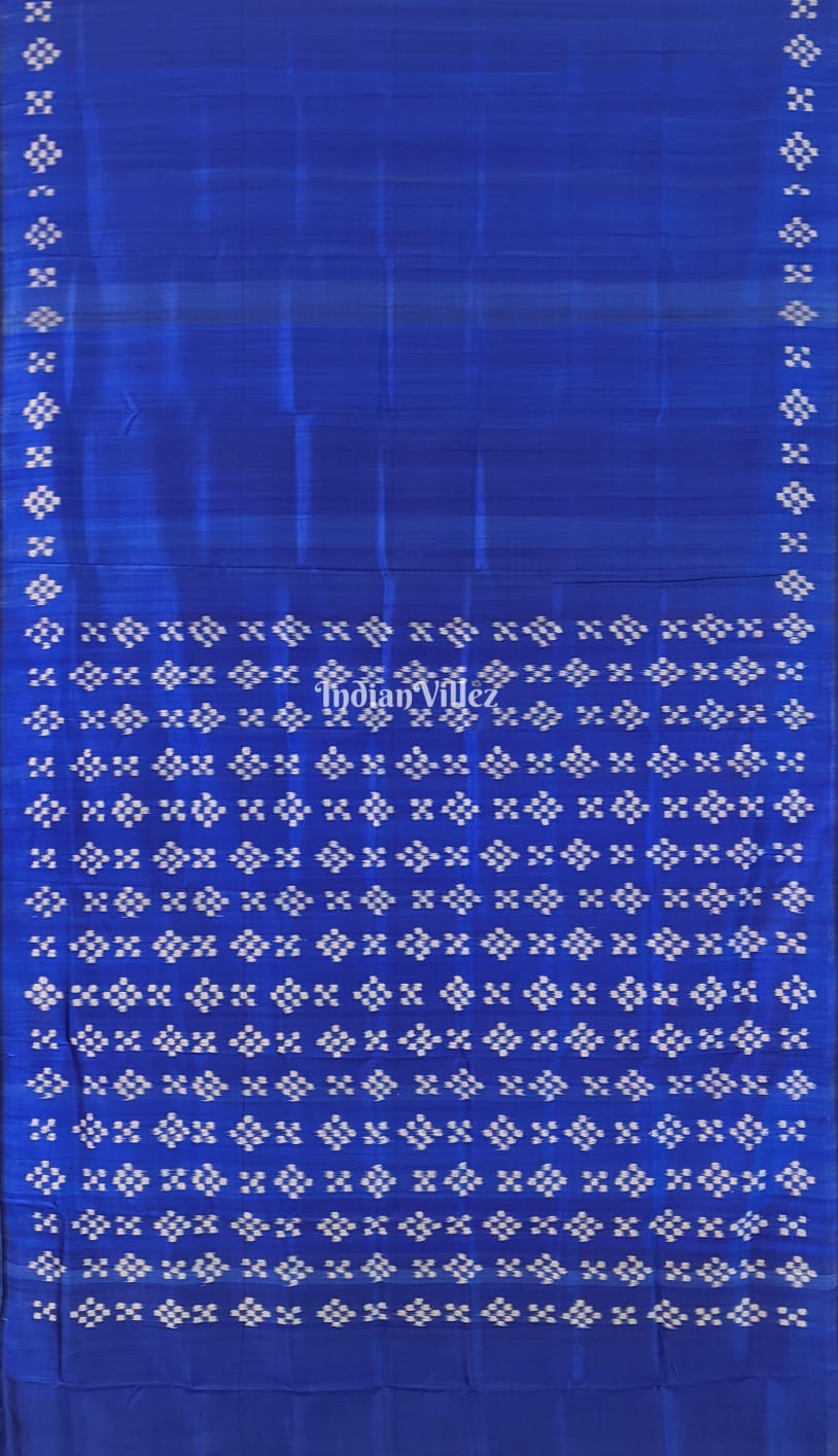 Royal Blue Odisha Ikat Contemporary Khandua Silk Saree