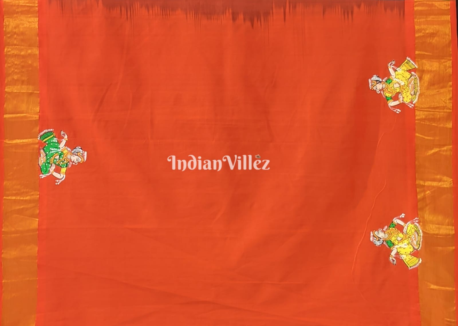 Black Vivah Theme Pattachitra South Silk Saree